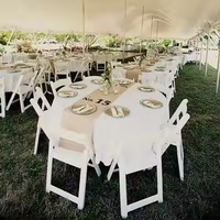 Ensemble table ronde pliable moderne et chaises pour événements table de dîner tables et chaises pliantes pour événements fête mariage