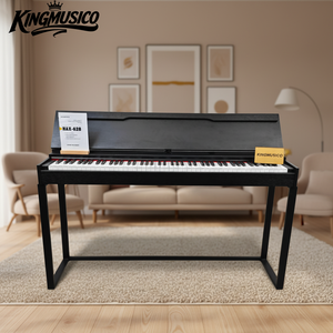 Pianoforte Digitale Verticale a 88 Tasti con Meccanica Pesata, Copertura Completamente Ribaltabile, Tre Pedali, Bluetooth MIDI, Stile da <span class=keywords><strong>Scrivania</strong></span>, Pianoforte Elettrico HAX-628 - Product Image 1