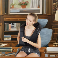 Masseur électrique 3D Shiatsu pour le cou et les épaules avec chaleur profonde, en cuir PU, plusieurs modes pour soulager la douleur