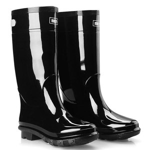 Botas de Lluvia Negras Warrior 028, de PVC, Impermeables, Antideslizantes, para Trabajo y Seguridad, Tallas 39-46, Unisex - Product Image 4