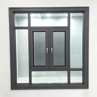 Fenêtre à battant fixe en aluminium, fenêtres et portes à double vitrage, auvent, fenêtres à basculer et à tourner en bois, design graphique, acier inoxydable