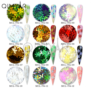 Flocons de neige pour décoration des <span class=keywords><strong>ongles</strong></span>, autocollants de stylistes tendance, Art de noël, paillettes pour <span class=keywords><strong>ongles</strong></span>, 3d, vente en gros, <span class=keywords><strong>2020</strong></span> - Product Image 1