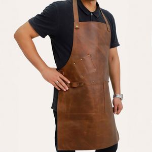 Wholesale Premium PU Leather Waterproof <b>Apron</b> Heavy Duty Oil Proof Restaurant Hotel <b>Kitchen</b> Chef Workwear OEM Custom Logo Bulk - Product Image 3