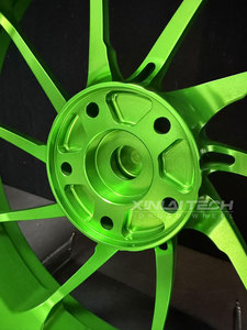 ล้อรถมอเตอร์ไซค์ XINLAI สีเขียวนีออนแบบกำหนดเอง ขอบ 17 นิ้ว สำหรับ Kawasaki Ninja H2 - Product Image 2