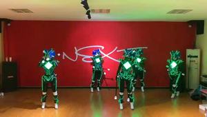 Venta caliente tamaño real adulto puesta en escena baile colorido luminoso Led luces traje noche Club Led actuación traje LED vestido - Product Image 5