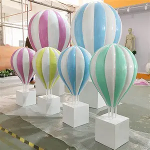 Wedding Party tổ chức sự kiện đạo cụ cuộc sống Kích thước nhựa sợi thủy tinh Hot Air Balloon Tượng điêu khắc Prop quà tặng trang trí nội thất cho bán