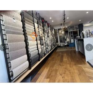 Özel çevre dostu Metal halı Showroom standı için halı rulosu ekran kumaş battaniye duvar kağıdı rulo fabrika toptan - Product Image 4