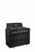 Barbecue au gaz Chromaflame en acier inoxydable, 6 brûleurs, avec protection de sécurité pour cuisine extérieure et usage domestique