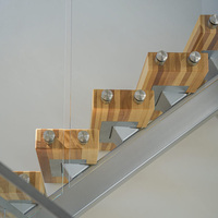 EKOO Garde-corps de balcon intérieur à fixation latérale, sans cadre, en verre trempé et acier inoxydable, économique