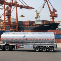 Semi-remorque citerne à ciment en vrac sec en acier à 4 essieux, 60 m³, avec compresseur diesel indépendant, taille personnalisable, charge utile de 30-80 tonnes