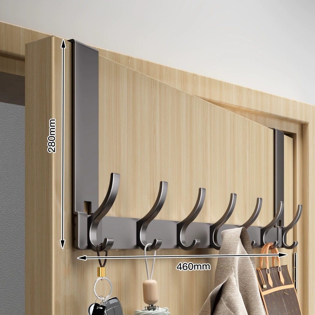 Grigio 28cm 7 ganci