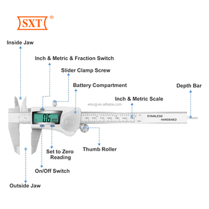 Calibre numérique, outil de <span class=keywords><strong>mesure</strong></span>, étanche IP54, micromètre électronique, calibre en acier inoxydable avec grand écran LCD - Product Image 2