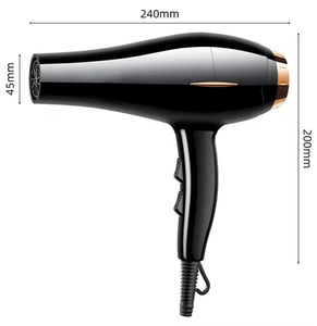 Sèche-cheveux ionique pliable à piles pour la maison, la salle de bain et l'hôtel, 3 vitesses réglables, séchage rapide, 1300W, noir dégradé - Product Image 2
