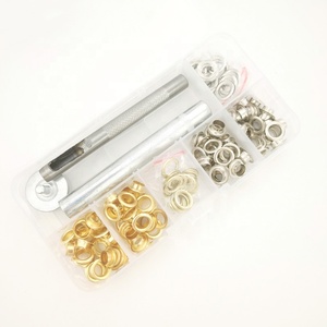 100 قطعة من حلقات التثبيت 6 مم، مجموعة أزرار كبس نحاسية، حلقات معدنية للملابس والحقائب والحرف الجلدية وأدوات القوارب - Product Image 5