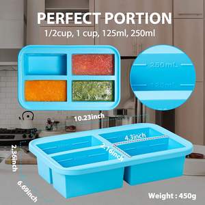 Scultura Decorativa Rettangolare in Silicone a 4 Celle con Coperchio, Grado Alimentare, Durevole, Polimerizzazione a Freddo, <span class=keywords><strong>Arte</strong></span> e Oggetto da Collezione per Arredamento Casa - Product Image 4