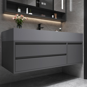 <span class=keywords><strong>Meuble</strong></span> de salle de bain moderne et personnalisé, nouvelle combinaison de <span class=keywords><strong>meuble</strong></span> sous-vasque intégré en bois avec vasque en ardoise, mobilier de salle de bain élégant pour la maison - Product Image 6