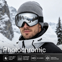Lunettes de ski photochromiques, protection UV400, lunettes de ski, lunettes de sport de neige, verres polarisés anti-buée, lunettes de snowboard personnalisées