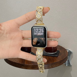 Correa de Muñeca Elegante con Incrustaciones de Diamantes y Cadena de Metal de Lujo para Xiaomi <span class=keywords><strong>Band</strong></span> 9 <span class=keywords><strong>Pro</strong></span> 8 <span class=keywords><strong>Pro</strong></span> <span class=keywords><strong>Redmi</strong></span> <span class=keywords><strong>Band</strong></span> <span class=keywords><strong>6</strong></span> 5 4 - Product Image 1