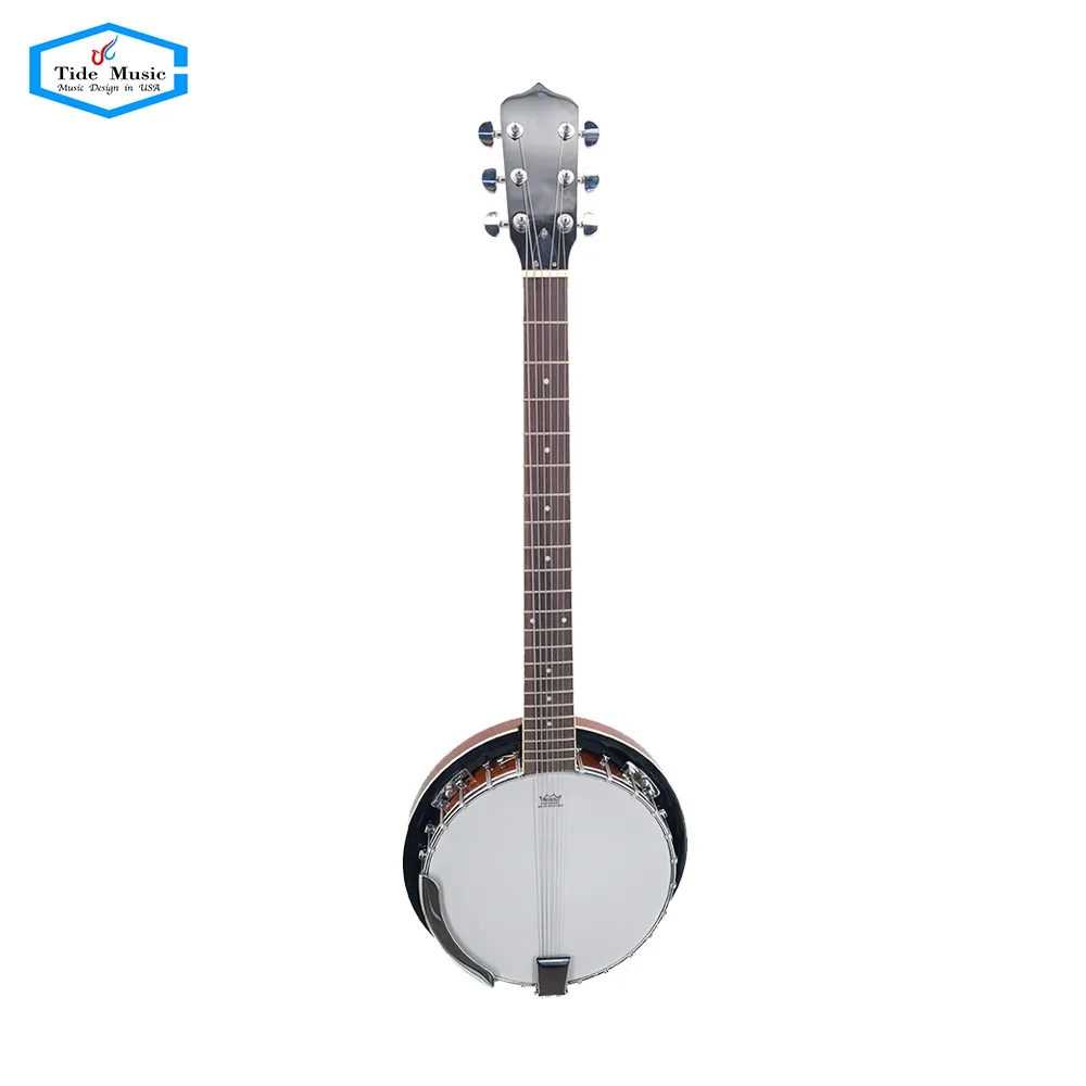 Tide Music Mahogany wood 6 string Remo head banjo