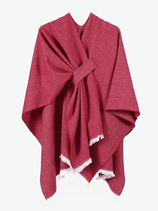 Châles en <span class=keywords><strong>cachemire</strong></span> polyester de haute qualité, épais et solides pour l'hiver, pour femme, avec des glands blancs - Product Image 1