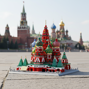 Moscou <span class=keywords><strong>russe</strong></span> haut de gamme et grandiose. Basil's Cathedral Ensemble de construction de petites pièces en ABS, jouet de bricolage pour ornements - Product Image 2