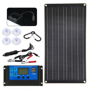 แผงโซลาร์เซลล์โมโนคริสตัลไลน์ 40W 12V พร้อมตัวควบคุมและสายเคเบิลสำหรับจ่ายไฟกลางแจ้ง - Product Image 1