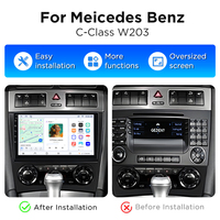 Reproductor de video para autorradio Junsun de 9 pulgadas para Mercedes Benz Clase C W203 2005-2009 C200 C230 C240 C320 C350 CLK W209 Sistema de navegación GPS para automóvil