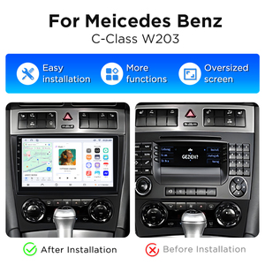 Radio de coche Junsun con Android Carplay para Mercedes Benz Clase C W203 2005-2009 C200 C230 C240 C320 C350 CLK W209 Sistema de navegación GPS para coche - Product Image 2