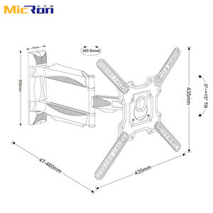 高品质 MCR-P4 VESA 400x400mm 全动电视支架，适用于办公室 32-55 英寸电视壁挂支架 - Product Image 6