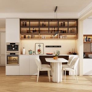 Ensemble de placards de chambre en bois extensibles et personnalisables pour appartement, avec personnalisation complète pour l'ameublement de la maison - Product Image 2