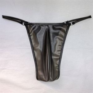 Nouveau <span class=keywords><strong>Latex</strong></span> Hommes String Sexy Culotte Sac avec Mode Garçons Taille Basse <span class=keywords><strong>Shorts</strong></span> En Caoutchouc T-Type Pantalon - Product Image 1