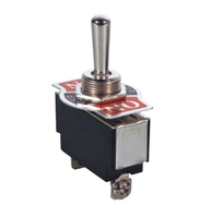 Interrupteur à bascule métallique robuste M12 6 broches DPDT ON-OFF-ON avec bornes hélicoïdales à vis 15A 250V 20A 125V IP65 -25°C +85°C