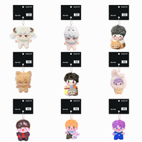 Porte-clés en peluche personnalisé OEM, mini format, adorable petit personnage en coton, pendentif mascotte mignon