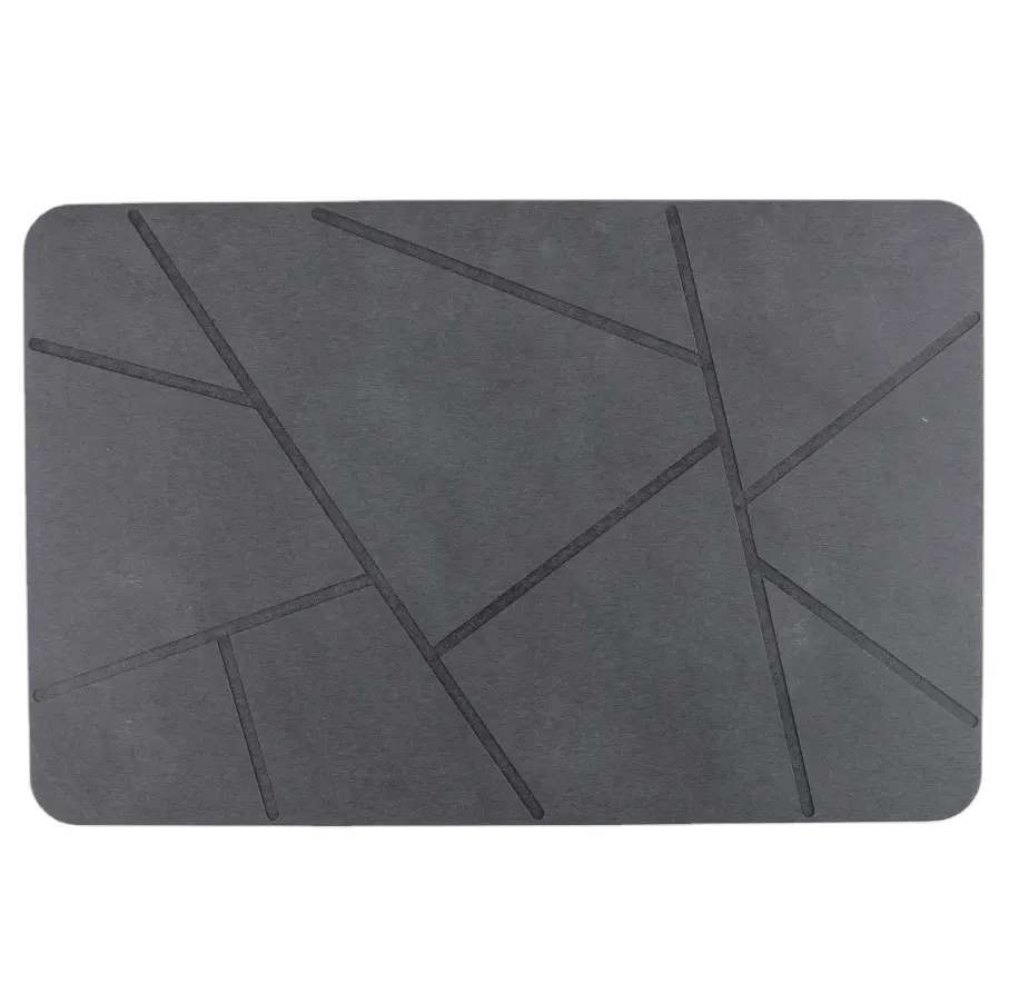 Hot Sale Quick Dry Non-Slip Custom Carved Diatomaceous Earth Pad Diatomite Bath Mat for home