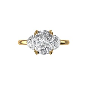 Bague en diamant de laboratoire taille coussin de qualité supérieure, en argent 925 et or 9kt, 14kt, 18kt, pour femme, idéale comme bague de fiançailles - Product Image 2