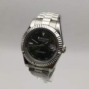 Montre mécanique SEILOCE, cadran sportif à chiffres romains, design vert radis, multifonction, bracelet en acier, montre pour homme, NH35 - Product Image 3