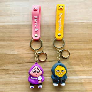 Personalizado divertido personalizado <span class=keywords><strong>Bob</strong></span> <span class=keywords><strong>Esponja</strong></span> llavero dibujos animados Patricio estrella colgante coche bolsa colgante Accesorios - Product Image 2