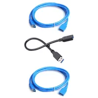 Câble d'extension USB3.0 mâle-femelle de 5m-0.3m, cordon de synchronisation de données, connecteur d'extension pour ordinateur portable, PC, souris de joueur