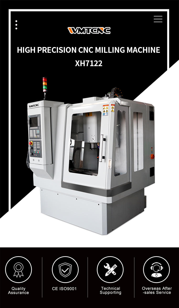 chi WMTCNC XH7122 3 Axis Precision Milling Machine with CNC