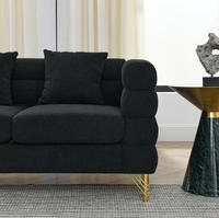 81,5-Zoll Übergroßes Konvertierbares Modulares L-förmiges Ecksofa-Set 5-Sitzer mit Memory-Schaum-Kissen für Wohnzimmer