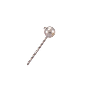 Nantong Rhinestones 925 Silver Bean Earring <b>Posts</b> <b>Round</b> Studs For DIY Jewelry Making Components - Product Image 5
