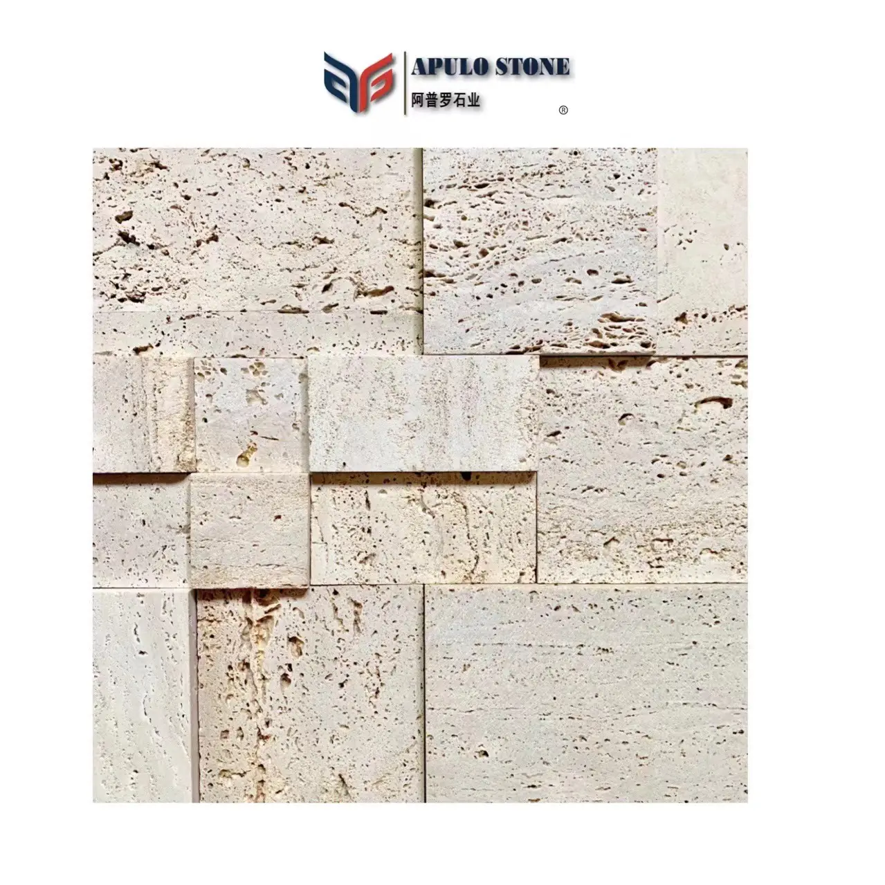 Hot selling Wall 3D Travertine Mosaic Tile,Tiles Kitchen 3d Stone Mosaic,Marble Waterjet Wall Cube 3d Travertine Mosaic Tile