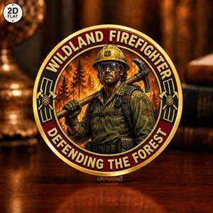Pièce de collection double face en alliage de zinc et de fer EMS Firefighter avec étui en acrylique – Cadeau d'honneur - Product Image 3