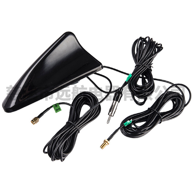 Shark Fin Carbon Fiber Three-in-One Car Antenna Multifunctional DAB+GPS+AM FM Radio and Navigation Antenna