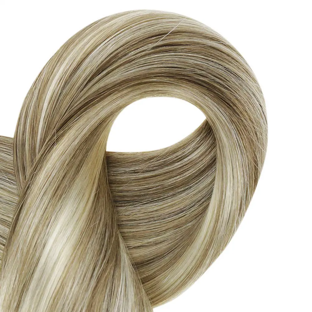 Wholesale Russian Raw Material Hair Weft Thick Ends Double Drawn Human Remy Hair Hand Tied Weft Extensions