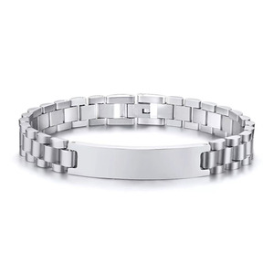 Pulsera <span class=keywords><strong>de</strong></span> acero inoxidable personalizada con nombre para hombre, nuevas <span class=keywords><strong>pulseras</strong></span> lisas personalizadas 8/10/12/15 para <span class=keywords><strong>caballero</strong></span>, regalo <span class=keywords><strong>de</strong></span> negocios - Product Image 3