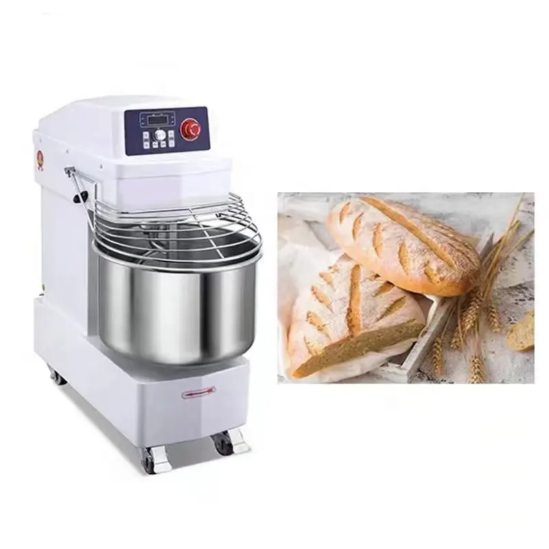 Yüksek kaliteli endüstriyel otomatik ağır elektrikli ekmek hamur karıştırma makinesi spiral hamur karıştırıcı