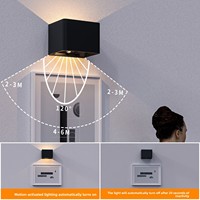 Lampe murale à induction LED pour chambre à coucher, chevet, escalier et couloir - Sans fil, magnétique, à détection de mouvement, veilleuse