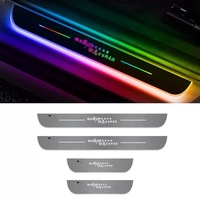 Bande de seuil de porte de voiture avec éclairage d'ambiance sans fil, lumière LED à capteur pour pédale de bienvenue, décoration intérieure à lumière fluide et respirante