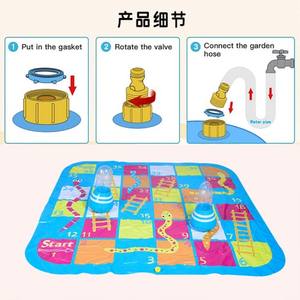 Kids PVC <b>Waterproof</b> Lightweight Water Jet Sprinkler <b>Mat</b> Inflatable Play Pad - Product Image 5